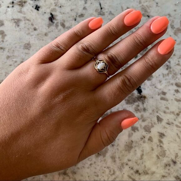 Opal dainty ring - Picture 1 of 2